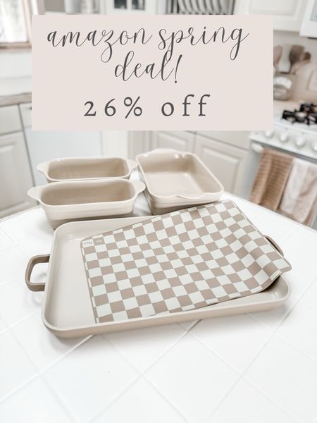 Amazon Spring Deal - LAST DAY TO SAVE! This stackable neutral bakeware set has quickly become my favorite.  Not only does the sheet plan bake meals, but I also use it as a griddle.  GENUIS!

#LTKhome #LTKover40 #LTKsalealert