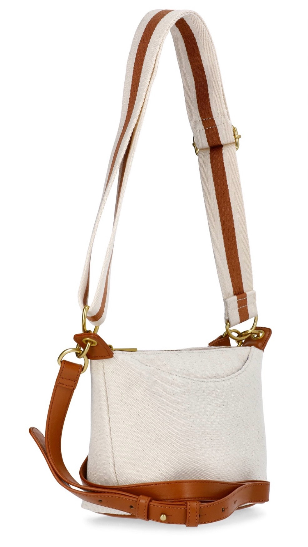🤎 What I Love
	•	The cream canvas makes it year-round
	•	The cognac leather detail warms it up so it doesn’t feel flat
	•	That striped strap adds personality without screaming
	•	Gold hardware gives it just enough polish

It’s simple, but not boring. And that’s a sweet spot.

#LTKValentine #LTKSeasonal #LTKSaleAlert