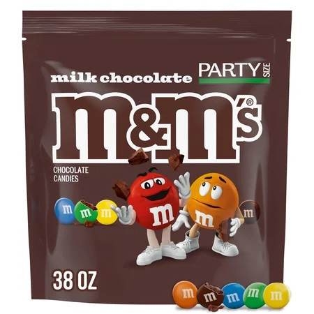 M&M'S Milk Chocolate Candy, Party Size, 38 oz Resealable Bag | Walmart (US)