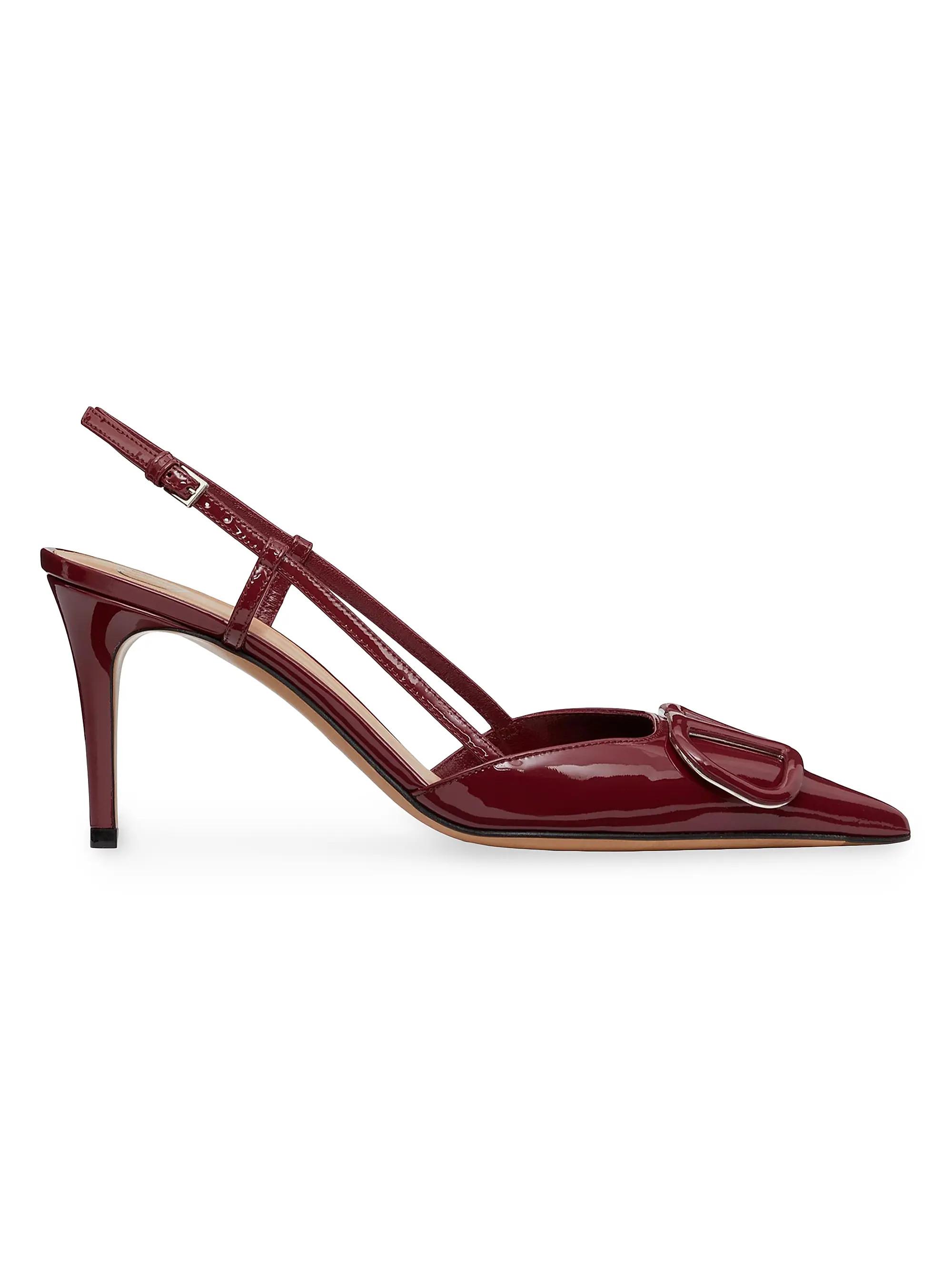 VLogo Signature Patent Leather Slingback Pumps | Saks Fifth Avenue