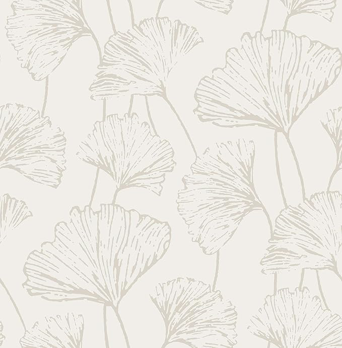 NuWallpaper NUS3578 Silver Hikarigaoka Peel & Stick Wallpaper, Metallic | Amazon (US)