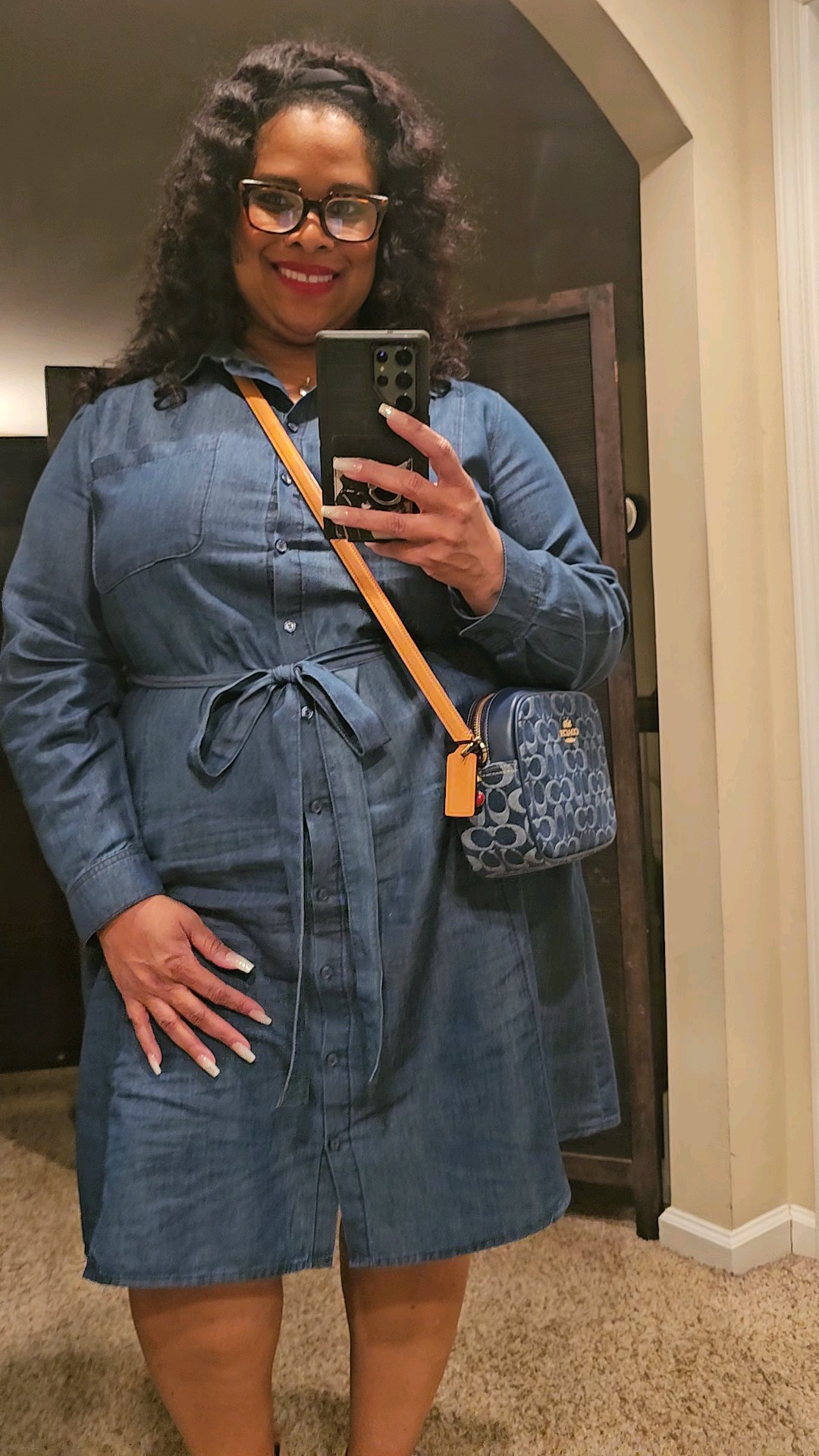 Denim on Denim.  Love the size of this crossbody bag.

#LTKItBag #LTKWatchNow #LTKPlusSize