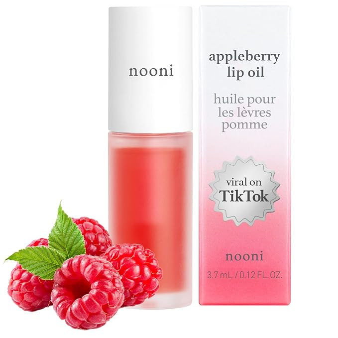 NOONI Korean Vegan Appleseed Lip Oil - Appleberry | Long-Lasting, Moisturizing, Plumping, Revital... | Amazon (US)