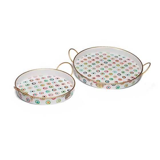 Lunares Outdoor Trays - Set of 2 | MacKenzie-Childs