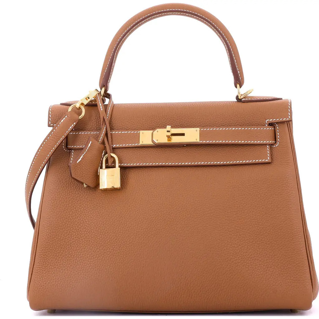 Pre-Owned Hermes Kelly Handbag Brown Togo with Gold Hardware 28 at Nordstrom, Size Small | Nordstrom
