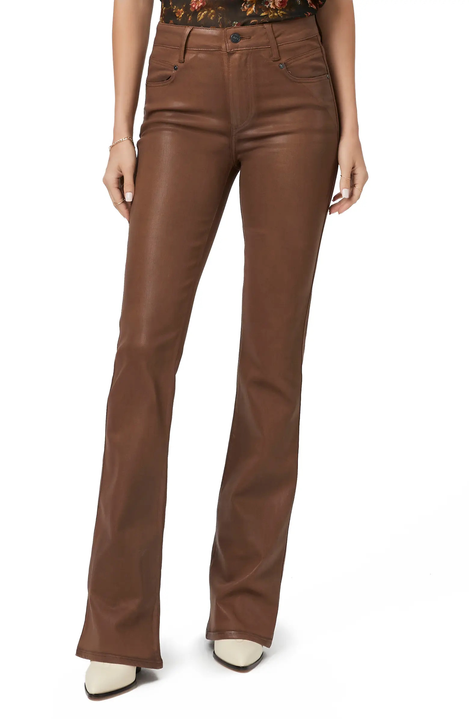 Laurel Canyon Coated High Waist Flare Jeans | Nordstrom