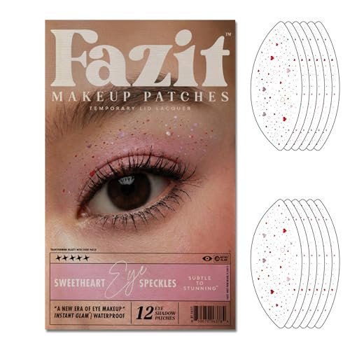 Fazit Makeup Patches - Sweetheart Eye Speckles - Glow Up Make-Up Patches - Cute Glitter Makeup Accessories for Women - Cosmetic Glitter for Face | Amazon (US)