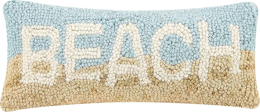 Peking Handicraft 30TG449C05OB Blown Filled Hook Throw Pillow, 12-inch Length, Wool and Cotton (B... | Amazon (US)
