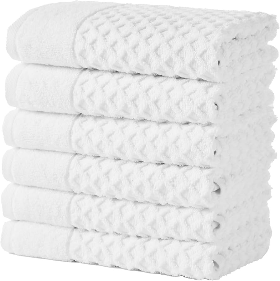 Great Bay Home Hand Towels - 100% Cotton 6 Pack 26x16 Hand Towel Set - Absorbent, Durable, Quick-... | Amazon (US)