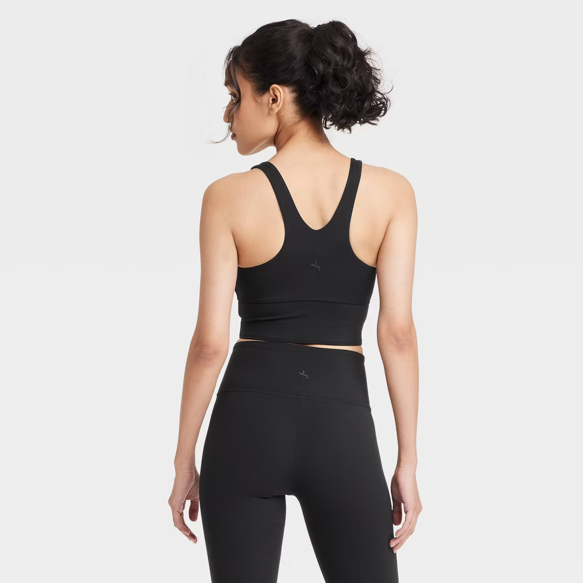 Women's Square Neck Cropped Support Tank Top - JoyLab™ Black M | Target