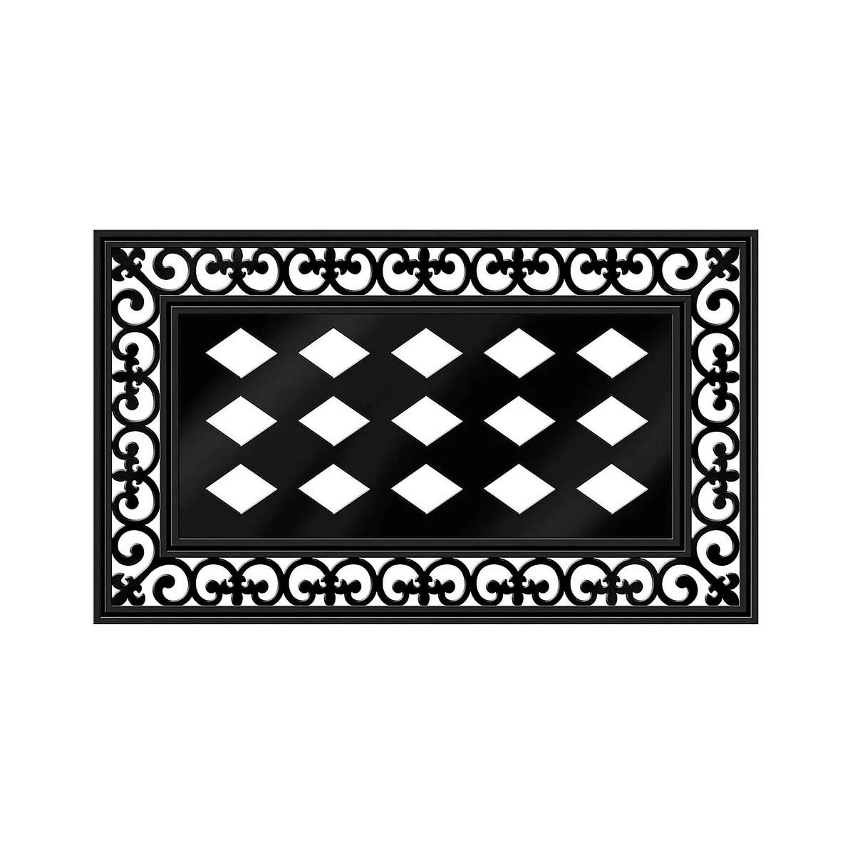 Indoor/Outdoor Fleur Scroll Sassafras Mat Tray | Plow & Hearth