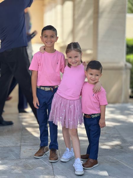 Want your little boys to look dapper this spring? Try pairing bright colored polos with some nice windowpane slacks but the cherry on top is adding a nice belt to match their loafers! 

#LTKfamily #LTKkids #LTKfindsunder100