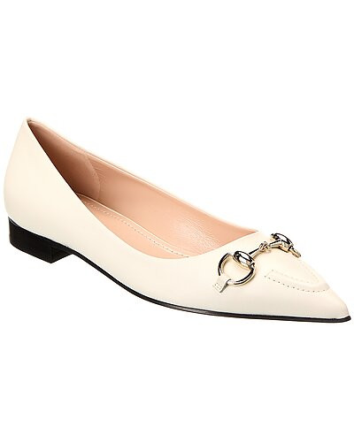 Horsebit Leather Ballerina Flat | Gilt & Gilt City