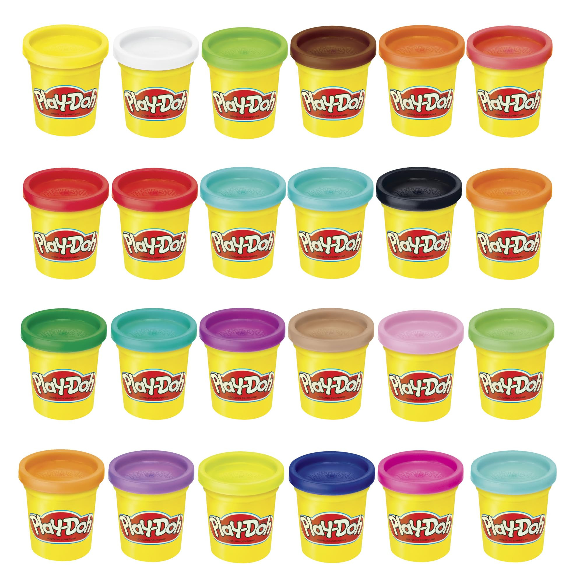 Play-Doh Modeling Compound 24-Pack Case of Colors, Non-Toxic, 3 Oz Cans of Assort. Colors, Back t... | Amazon (US)