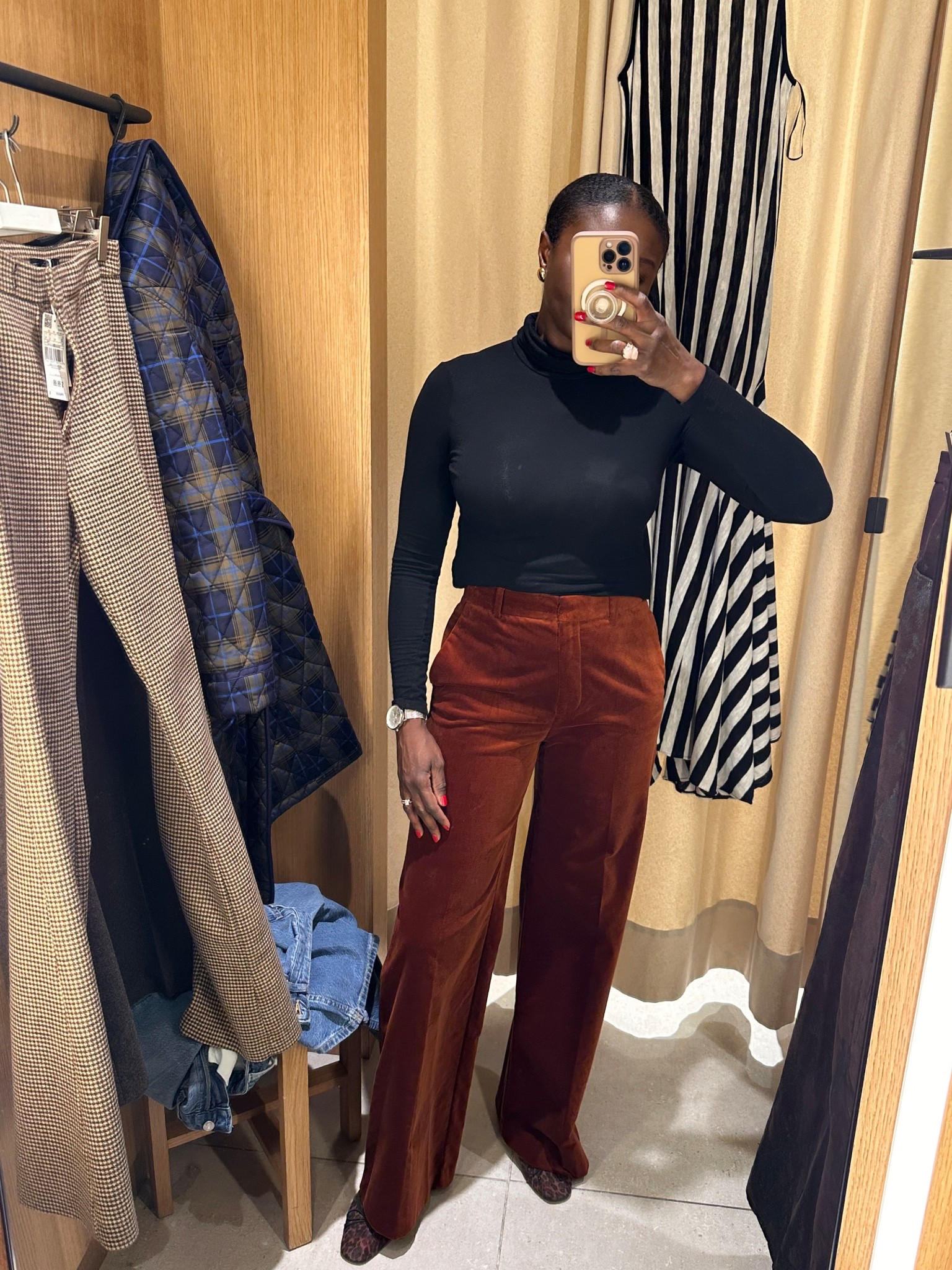 Mango pants are really well constructed and flattering. And as someone with a shorter torso and longer legs, the length is just perfect, which is a struggle for me me with other brands. Velvet pants - work pants - dress pants. 

#LTKMidsize #LTKTall #LTKootd