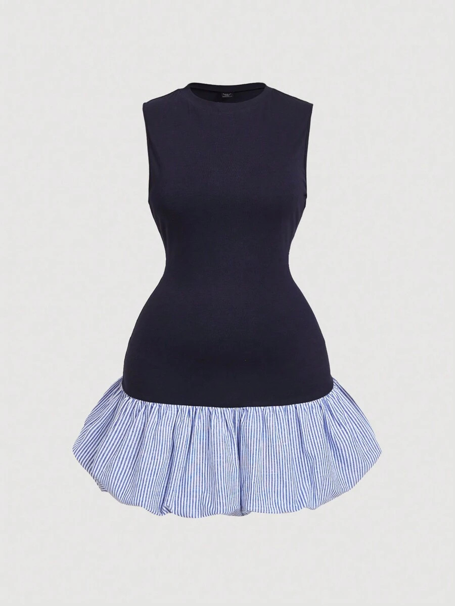 SHEIN MOD Plus Size Retro Cute Ruched Waist Flared Hem Midi Dress,Graduation Dress,Birthday Dress... | SHEIN