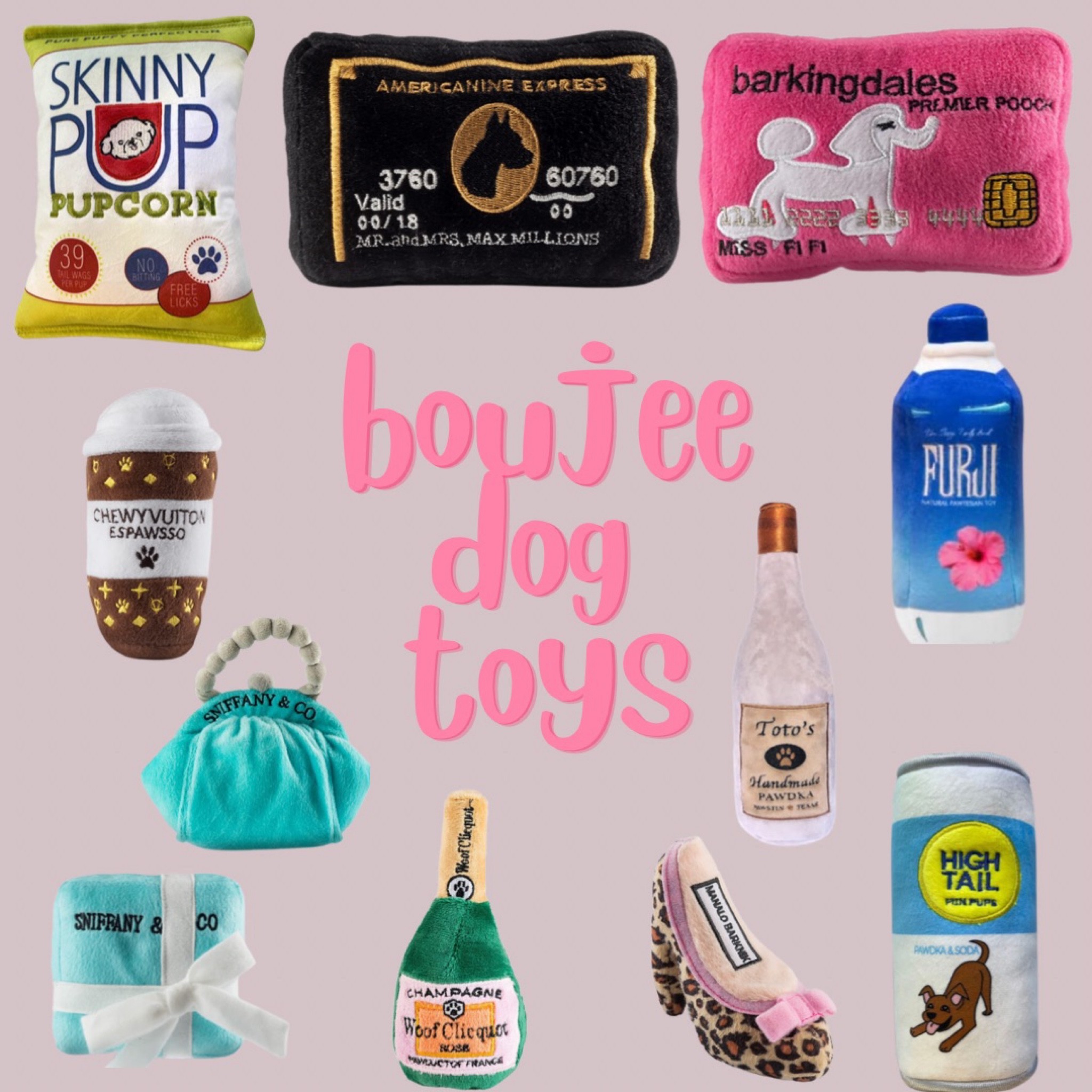 Barkingdales Pink Credit Card Dog Toy