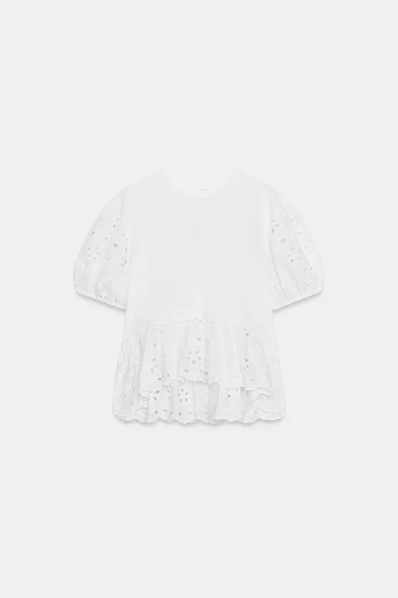EMBROIDERED SHORT SLEEVE T-SHIRT | Zara US