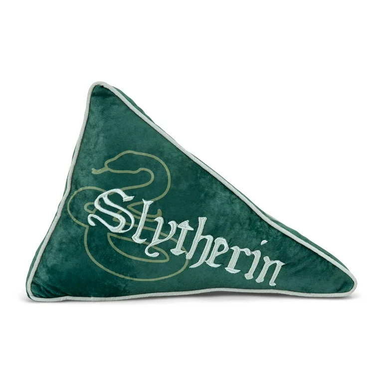 Harry Potter Slytherin Stone Washed Velvet Pennant Pillow 18" | Walmart (US)