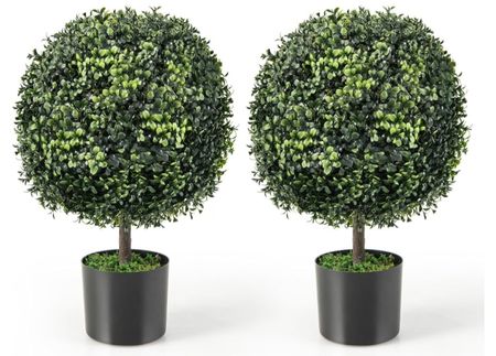  22” Artificial Boxwood Topiary Ball Tree, Set of 2 Faux Potted Plants Artificial Shrubs Bushes with Cement Pot, Fake Evergreen Artificial Topiary for Indoor Outdoor Home Front Porch Decor

#LTKHome #LTKSaleAlert #LTKStyleTip