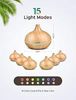 VicTsing Essential Oil Diffuser, 300ml Oil Diffuser with 7 Color Lights and 4 Timer, Aromatherapy... | Amazon (US)
