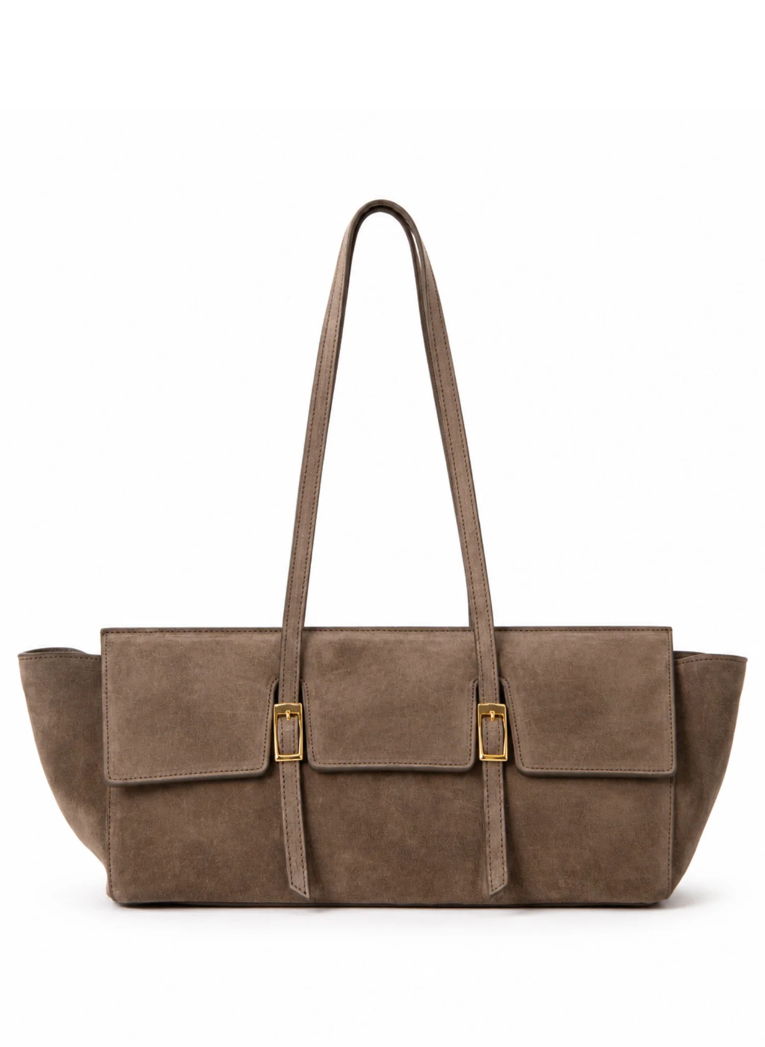 Le Bateau Large Suede Taupe - French Bags for Women - Elleme | Elleme
