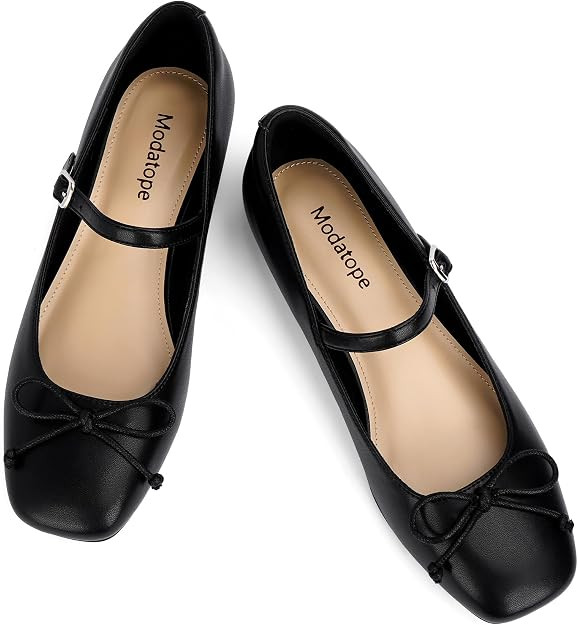Modatope Mary Jane Shoes Women Ballet Flats for Women | Amazon (US)