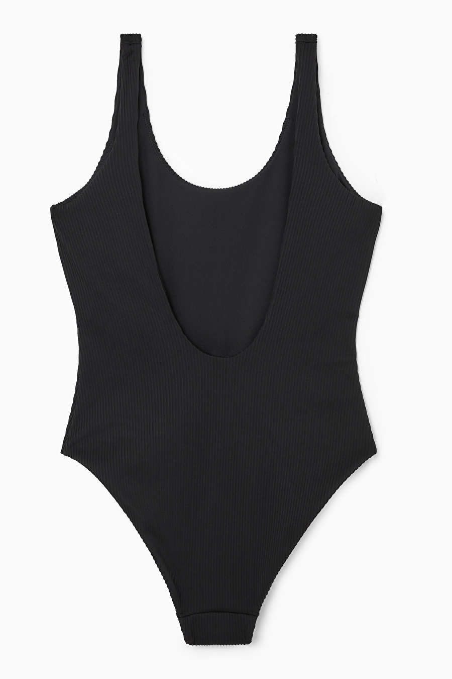 SCOOP-NECK RIBBED SWIMSUIT - BLACK - COS | COS UK