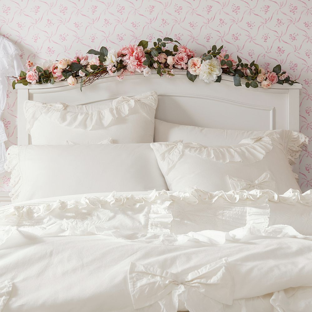 LoveShackFancy Pink Floral Garland | Pottery Barn Teen