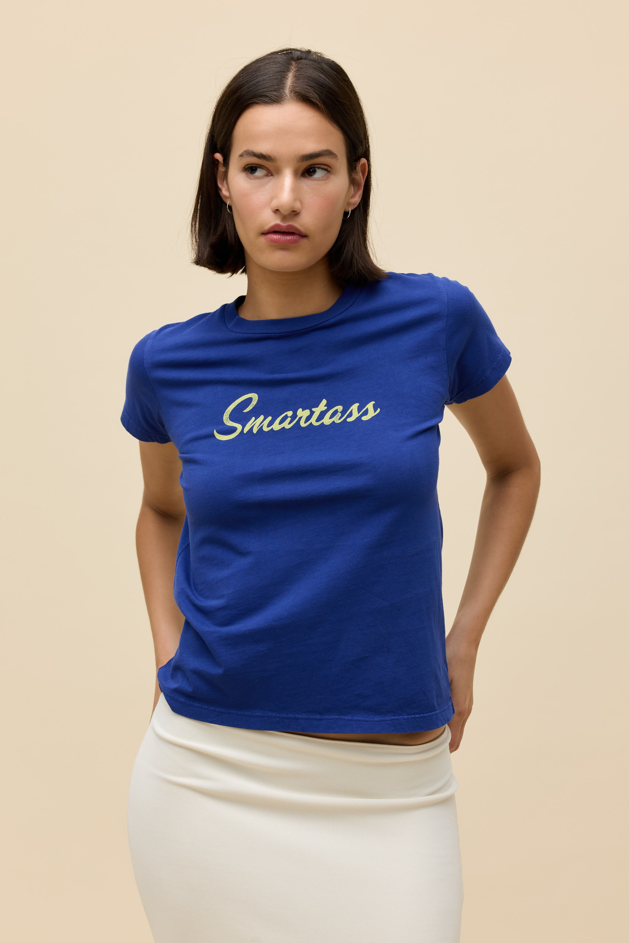 Smartass Headliner Tee in Navy | 100% Cotton T-Shirt in Blue Quartz | Daydreamer