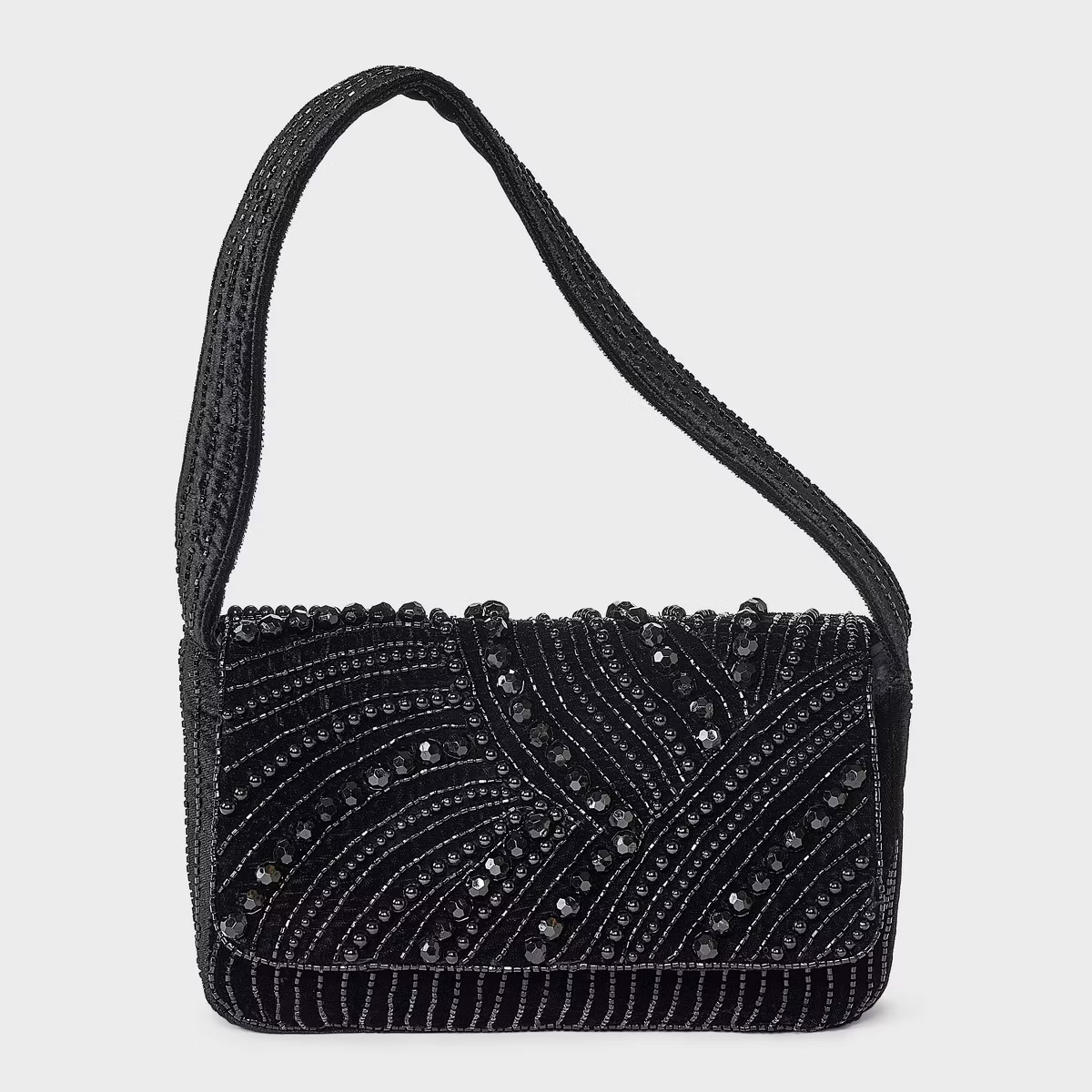 Embellished Flap Shoulder Bag - A New Day™ Black | Target