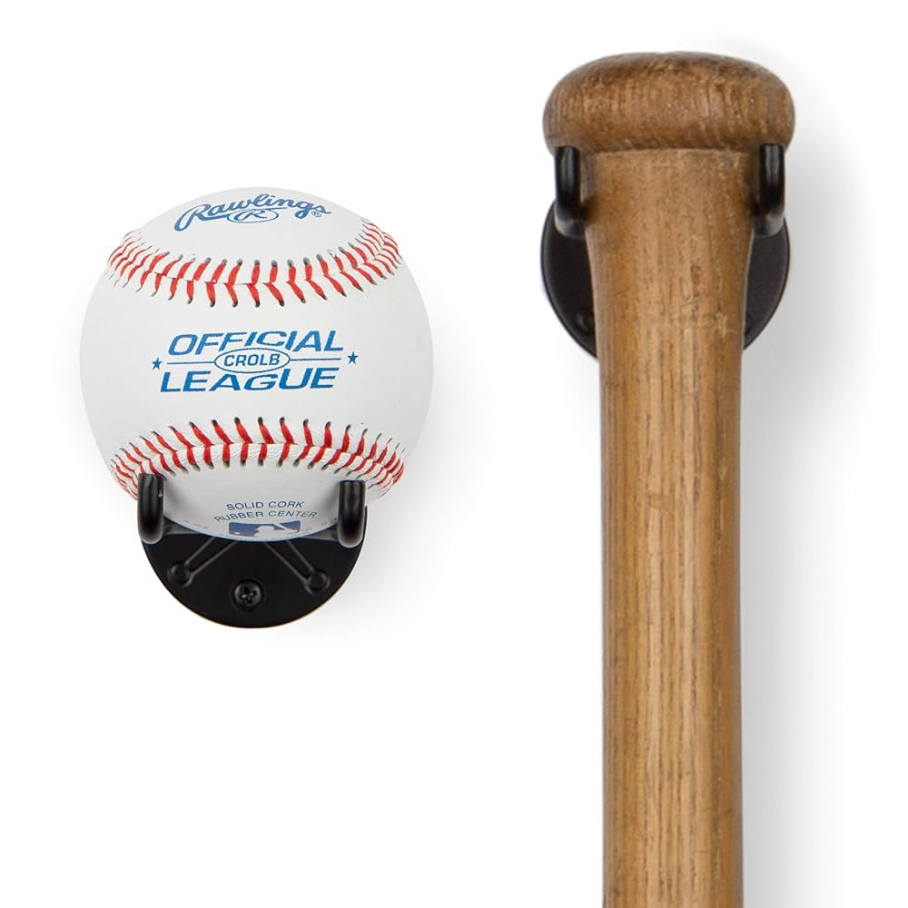 Wallniture Sporta Baseball Holder, Baseball Bat Wall Mount Display Stand for Man Cave Decor, Spor... | Amazon (US)