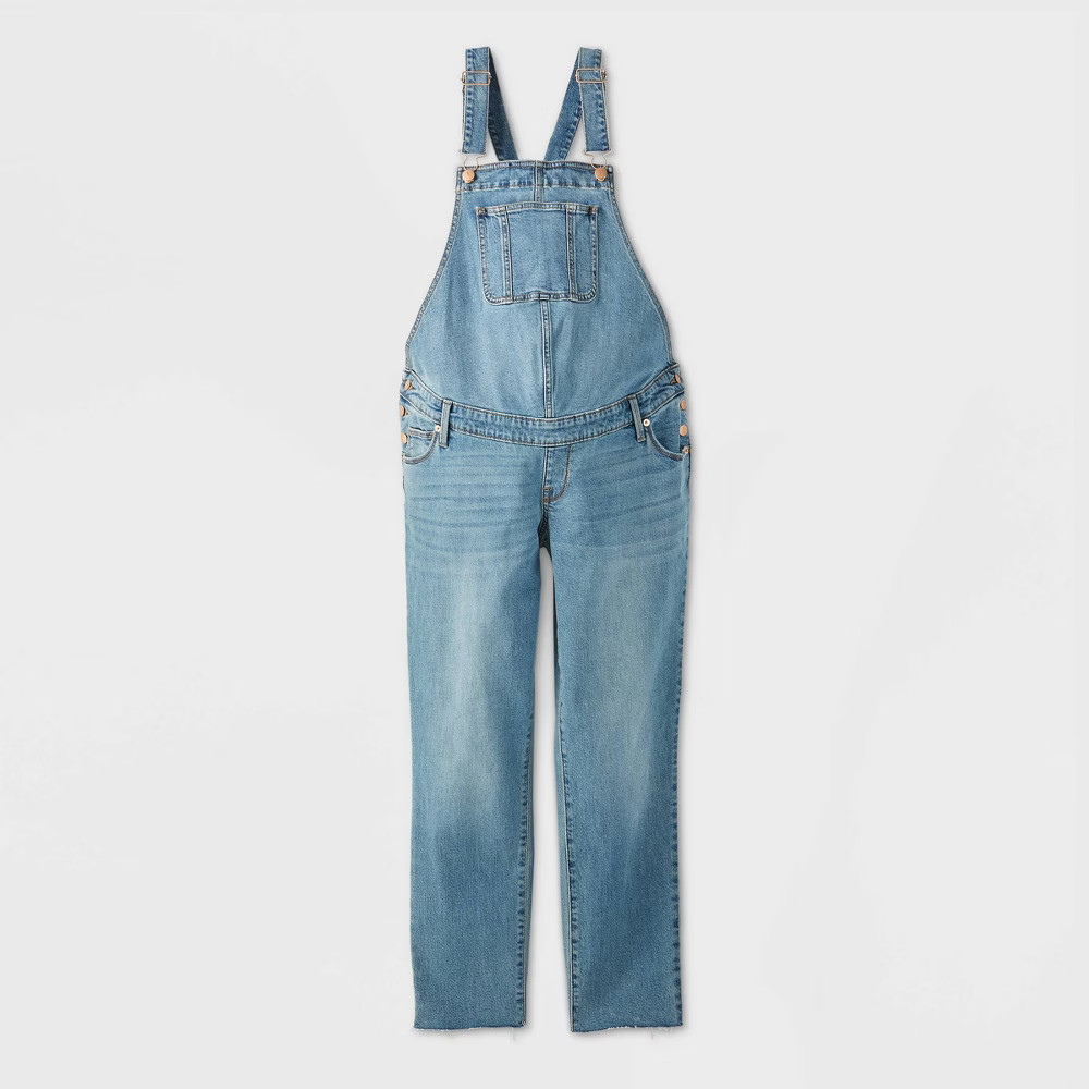 Maternity Denim Overalls - Isabel Maternity by Ingrid & Isabel™ Medium Blue | Target