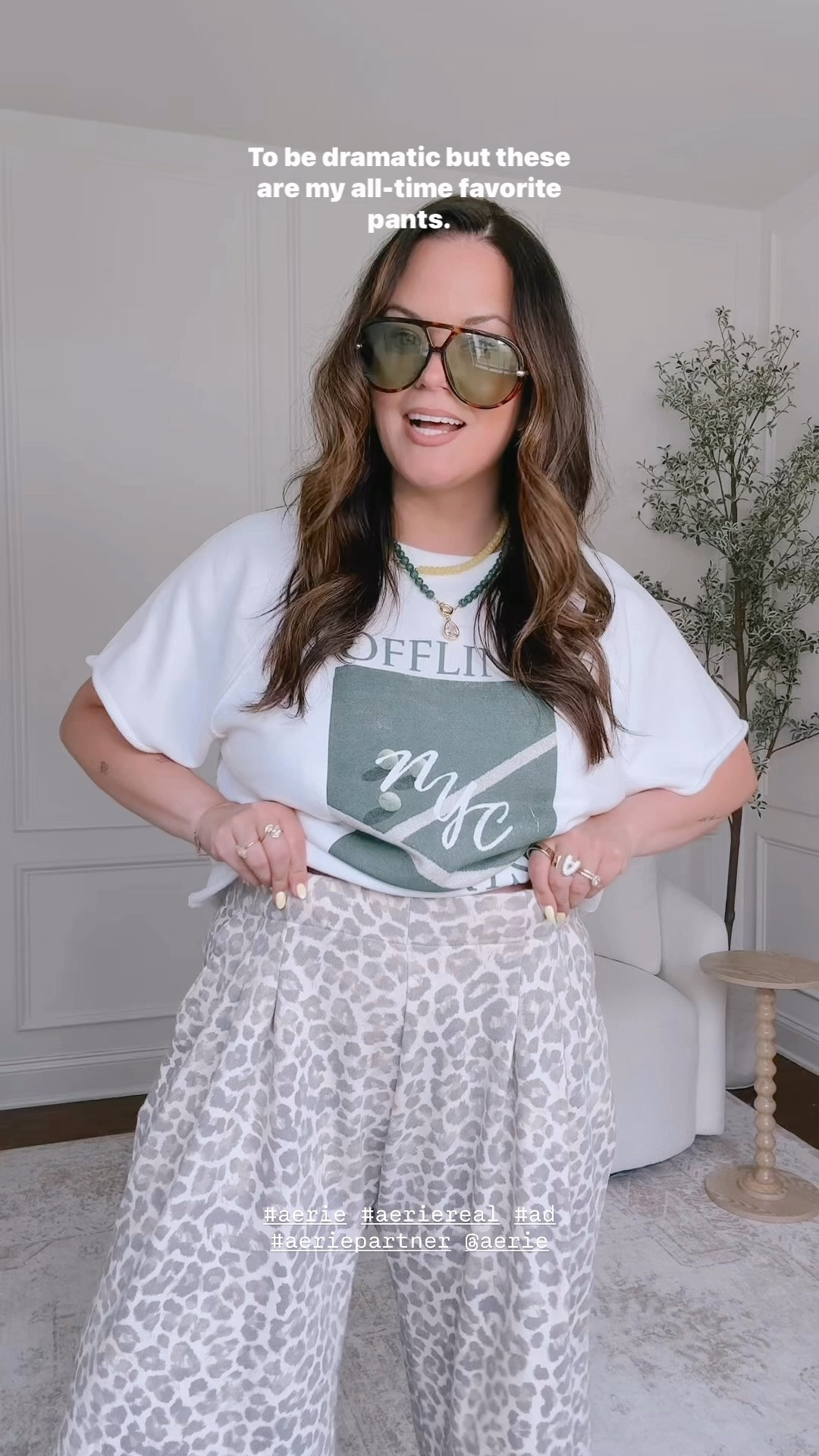 Obsessed with these pants.. and all of the new aerie arrivals! Wearing a large in everything and an XL in the leopard shorts 

#aerie #aeriereal #ad #aeriepartner @Aerie

#LTKootd #LTKMidsize #LTKOver40