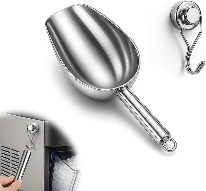 Stainless Steel Ice Scoop for Freezer with Magnetic Hook - Ice Scoop for GE Profile Opal 2.0 Nugg... | Amazon (US)