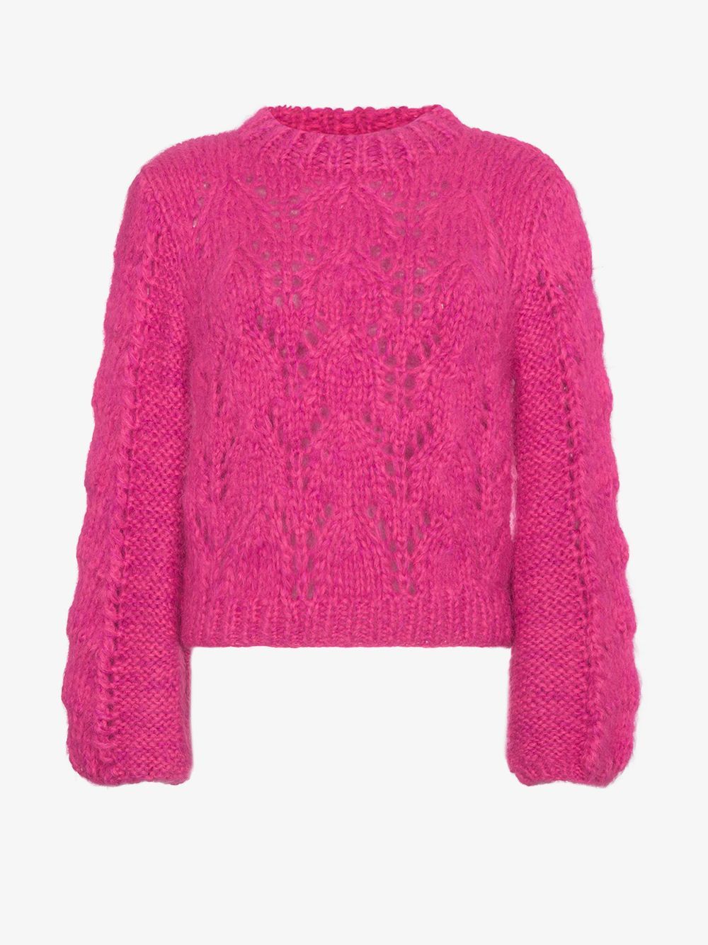 Ganni pink Julliard knitted jumper | Browns Fashion