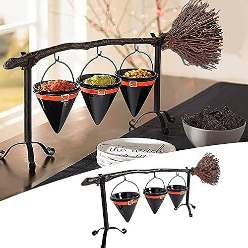 Halloween Broomstick Witch Hat Snack Bowl Stand with Removable Basket Organizer Halloween Snack B... | Amazon (US)