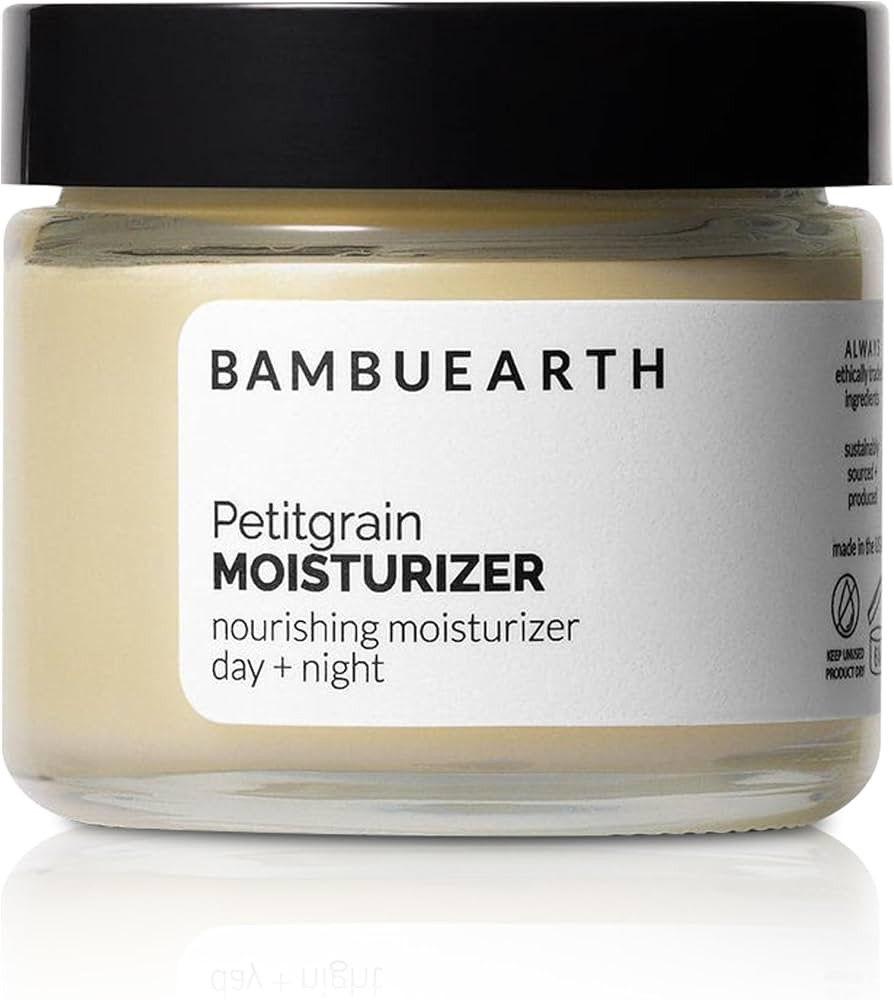 BambuEarth Petitgrain Face Moisturizer (1.5 oz) - Organic Ingredients & EWG Certified, Vegan Skin... | Amazon (US)