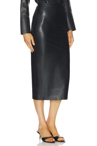 Norma Kamali Straight Skirt To Midcalf in Black from Revolve.com | Revolve Clothing (Global)
