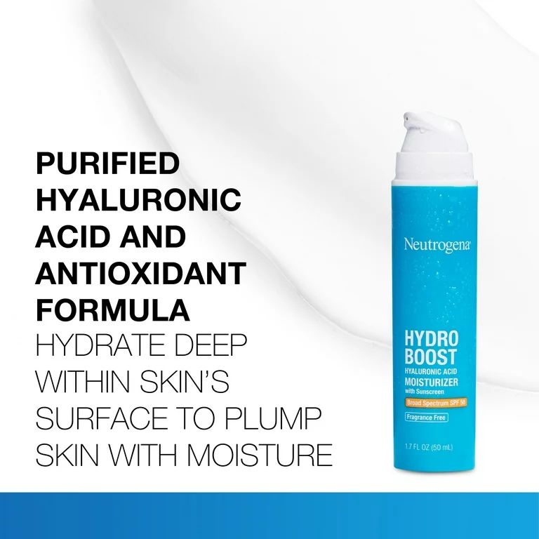 Neutrogena Hydro Boost Hyaluronic Acid SPF 50 Face Moisturizer Lotion, Skin Care, 1.7 oz - Walmar... | Walmart (US)