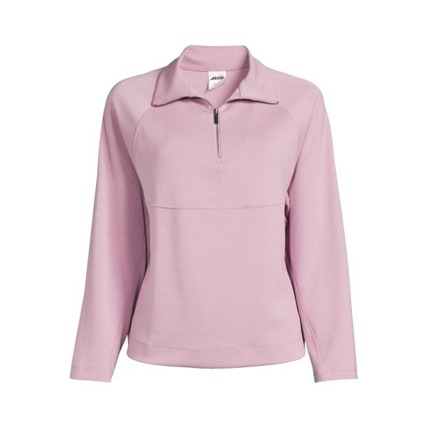 Avia Women's Athleisure Quarter Zip Polo Pullover - Walmart.com | Walmart (US)
