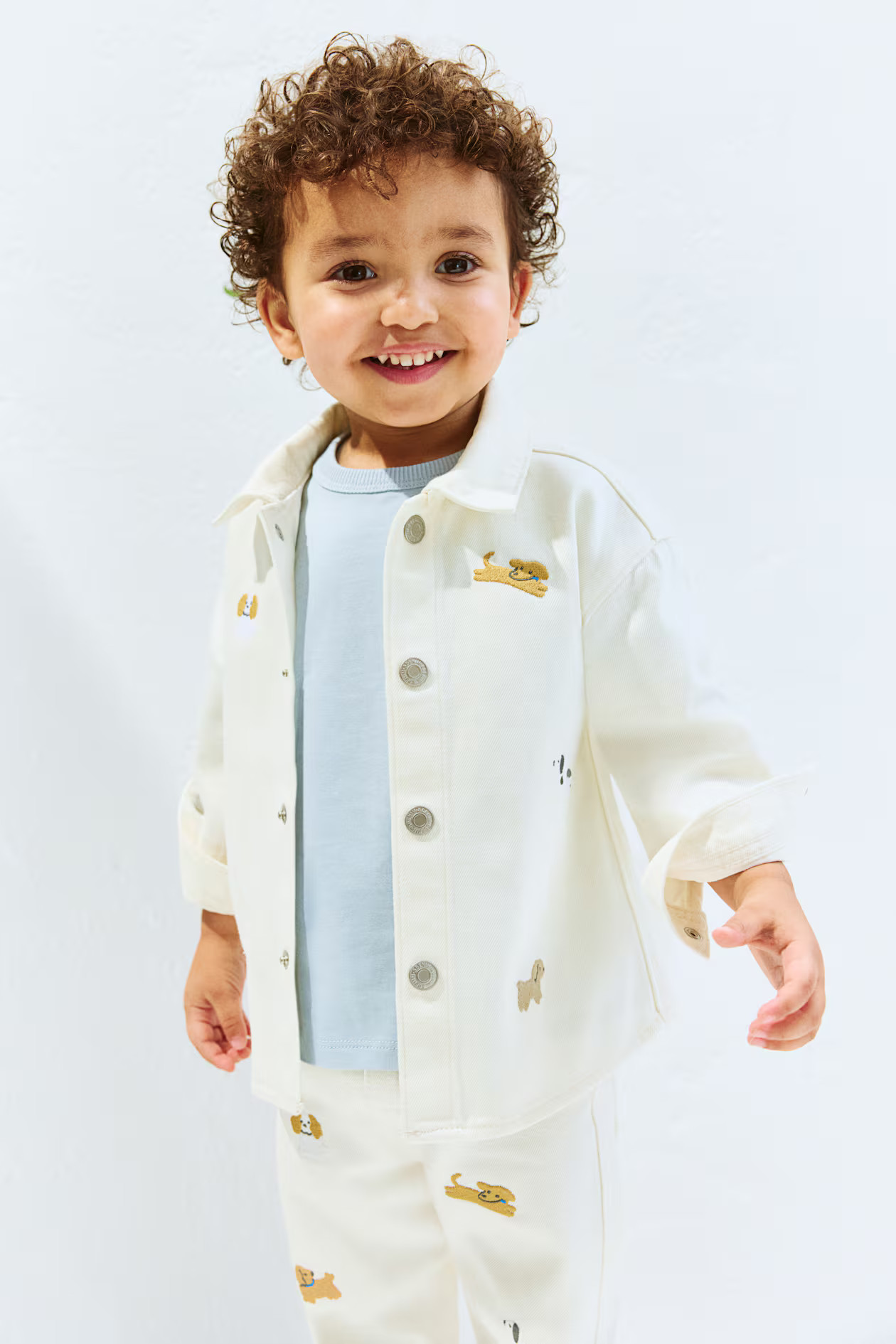 Embroidery-Detail Denim Shirt | H&M (US + CA)