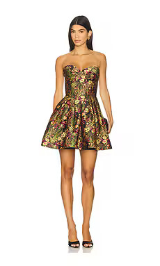 ELLIATT Cindy Strapless Mini Dress in Black Floral Multi from Revolve.com | Revolve Clothing (Global)