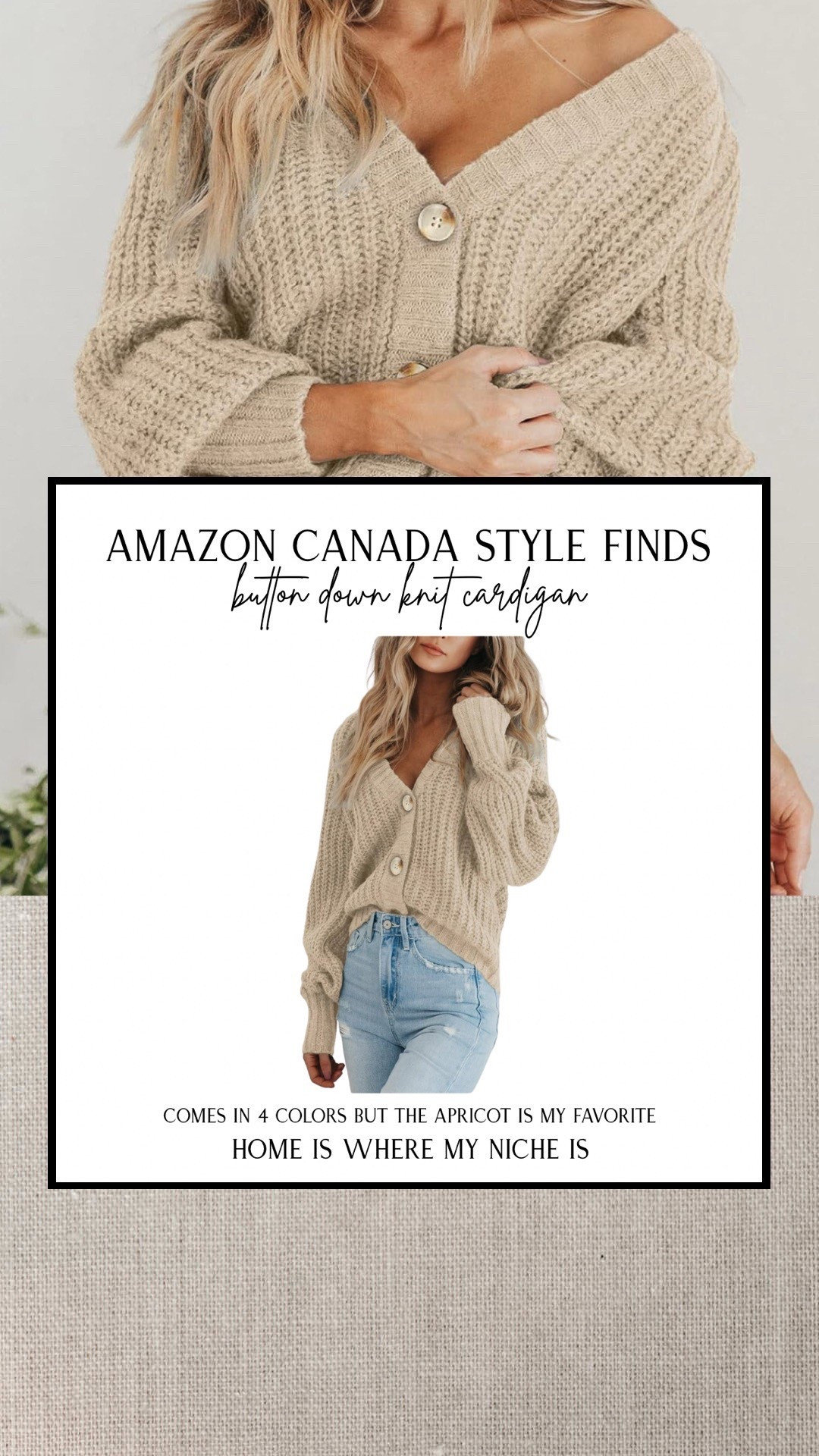 S T Y L E /  button down knit cardigan. Comes in 4 different colors, but the apricot is my favorite 

Amazon Canada 

#LTKsale #LTKstyletip #LTKcanada