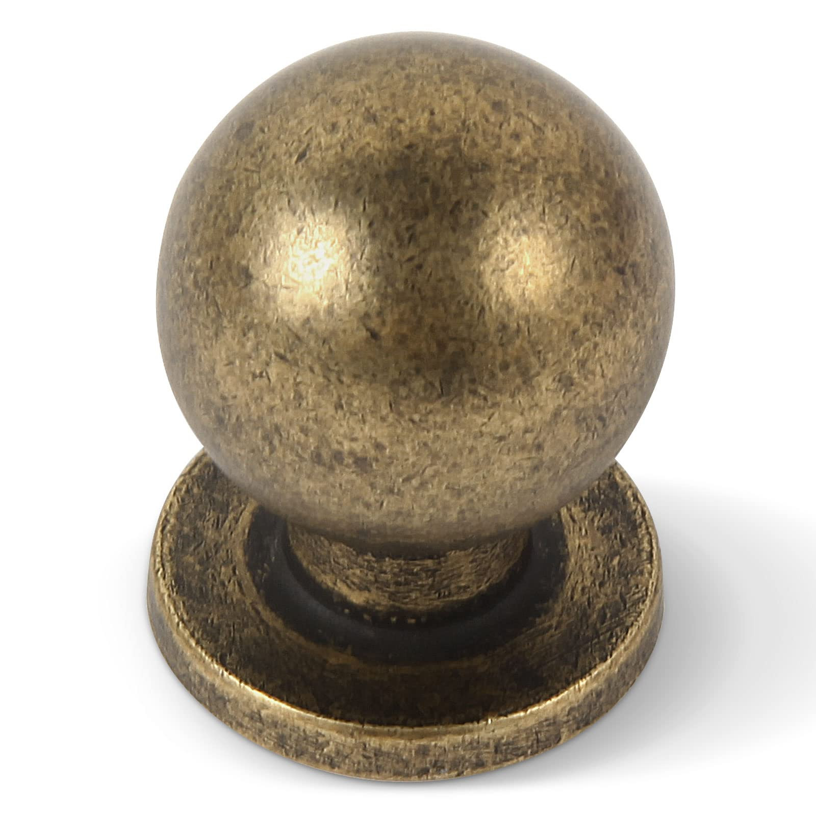 Khtumewrae Antique Brass Cabinet knobs,4 Pack 1inch Kitchen Cabinet knobs Ball Dresser knobs Vint... | Amazon (US)