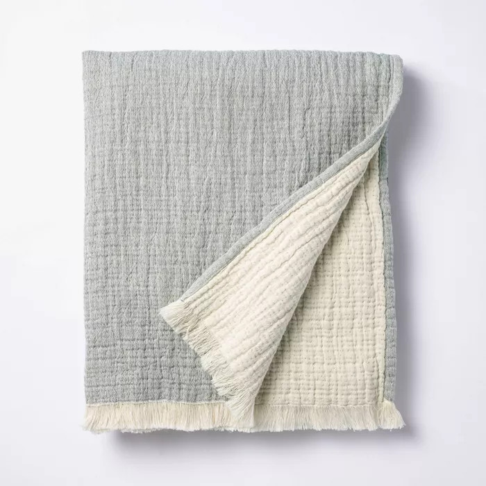 Reversible Gauze Throw Blanket - Threshold™ designed with Studio McGee | Target