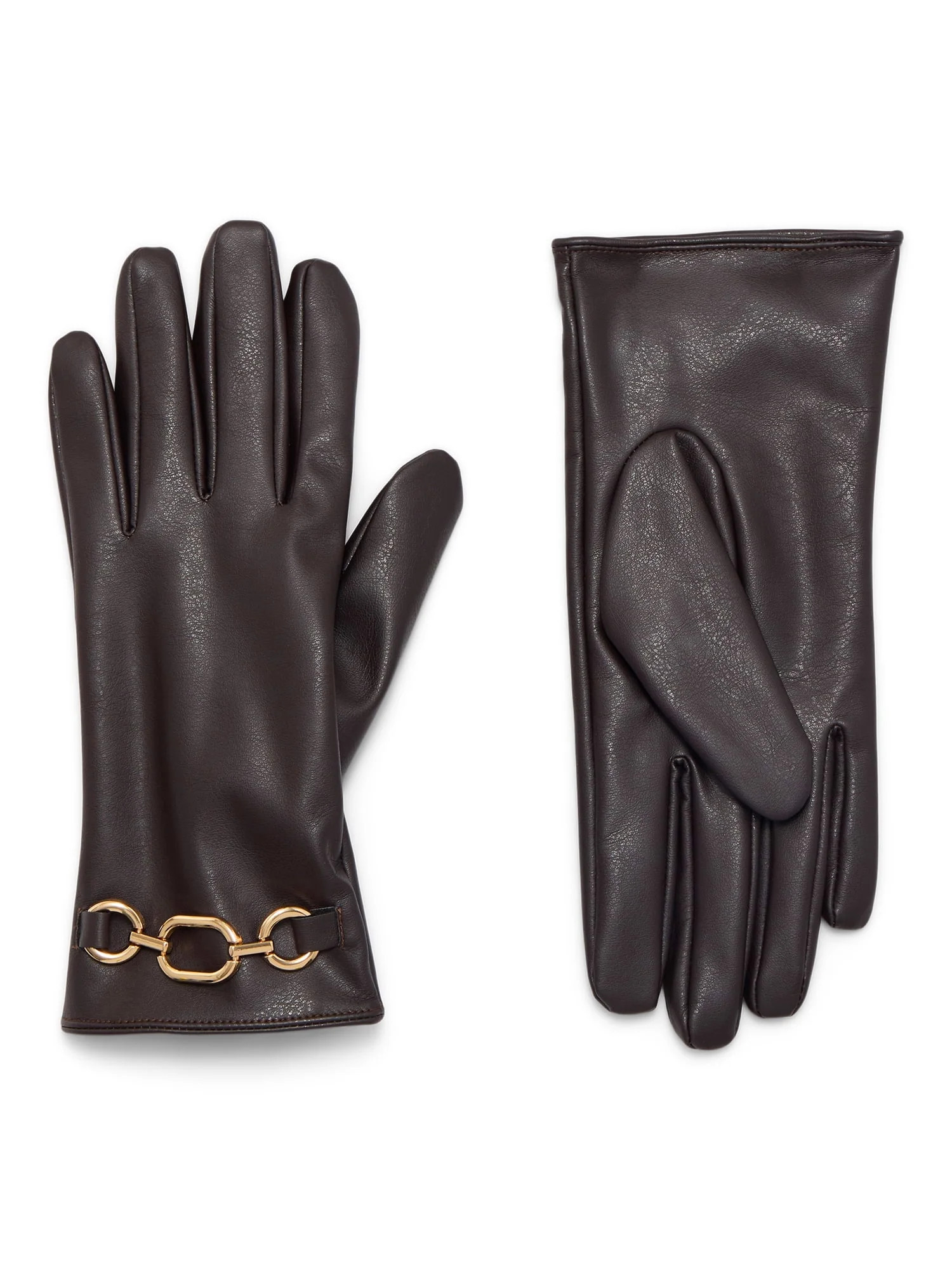 Time and Tru Pu Metal Ring Gloves | Walmart (US)