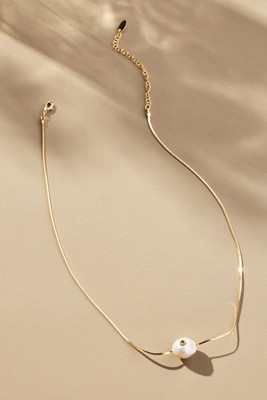 Pearl Slider Herringbone Necklace | Anthropologie (US)