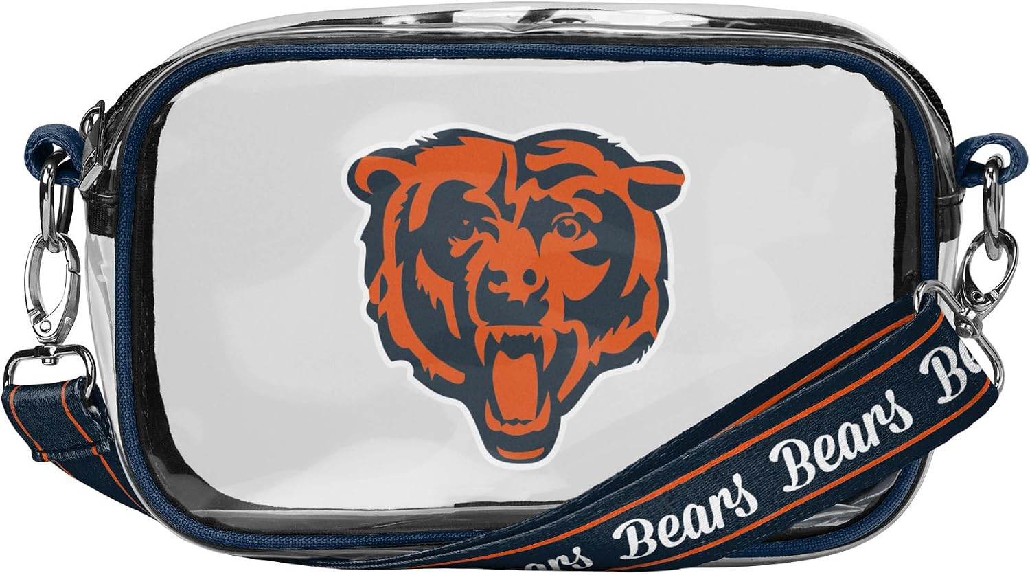 FOCO NFL Womens NFL Team Logo Stripe Clear Crossbody Bag | Amazon (US)