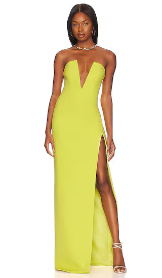 Infatuation Gown in Green Chartreuse | Spring Gown Spring Gowns Green Sexy Dress Plunge Dress | Revolve Clothing (Global)